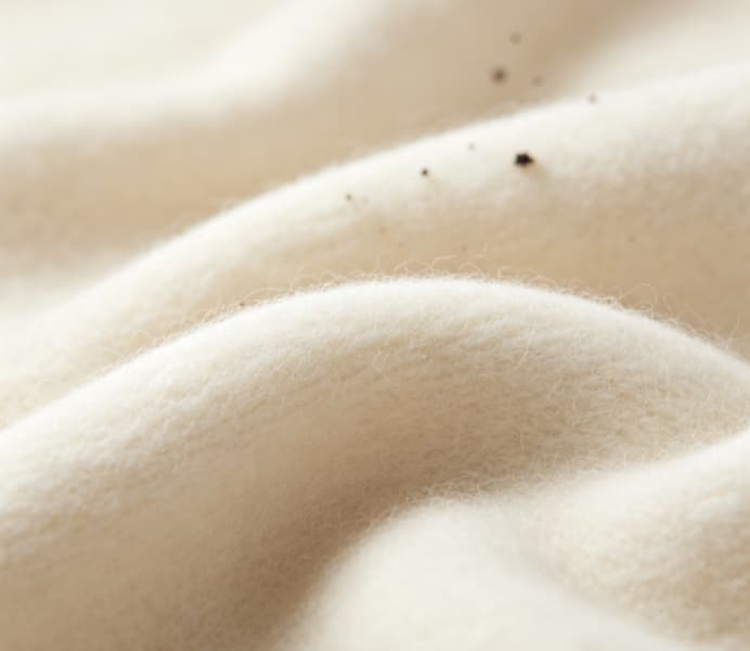 Carbonised wool